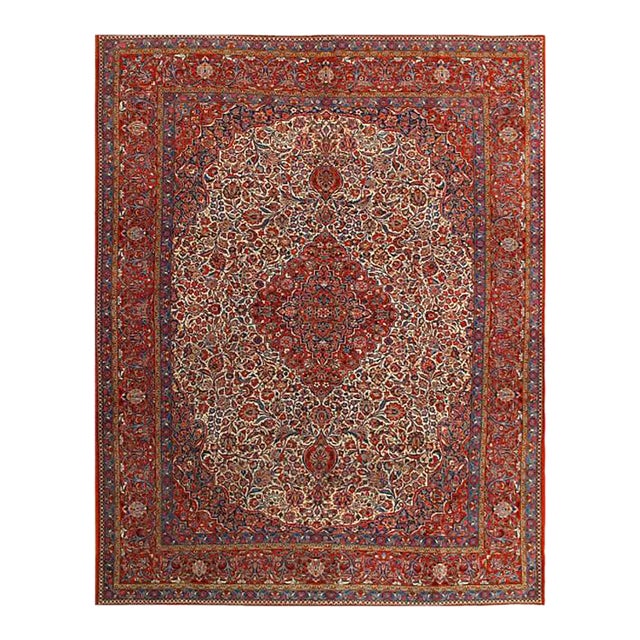 Pasargad DC Ivory Antique Persian Kashan For Sale