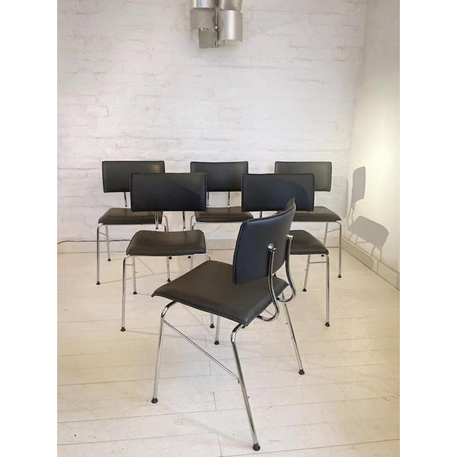 Sparta Chairs in Leather by Christoph Hindermann for Dietiker, 1990s, Set of 6 For Sale - Image 9 of 15