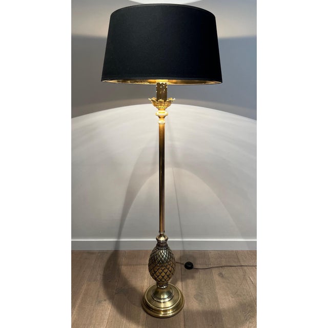 1970s Mid-Century Modern Brass Pineapple Floor Lamp For Sale - Image 12 of 12