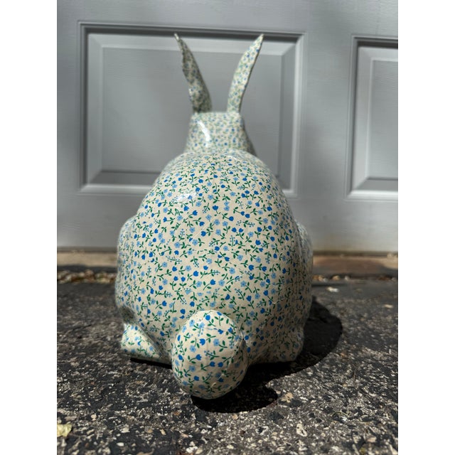 Late 20th Century Chintz Papier-Mâché Rabbit For Sale - Image 5 of 7