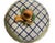 2000 - 2009 Vintage 2 Pc Bella Casa by Ganz Trompe L’Oeil Blue and White Plaid Peach 3d Fruit Kitchen Pie Saver Dish With Lid Peaches Scalloped Edge For Sale - Image 5 of 10