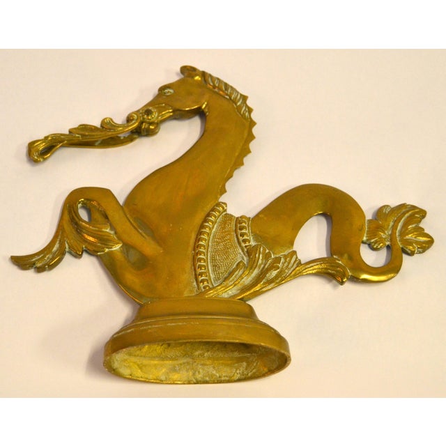 1950 Venetian Brass Gondola Mythical Seahorse Animal Sculpture Figurine Oar Lock For Sale - Image 13 of 15