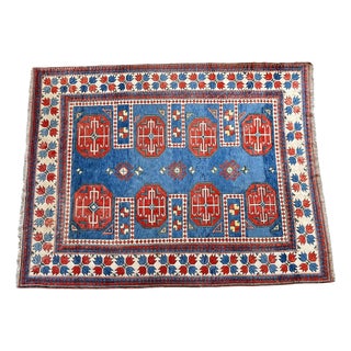 Art Deco Geometric Wool Milas Rug, Turkey, 1970s For Sale
