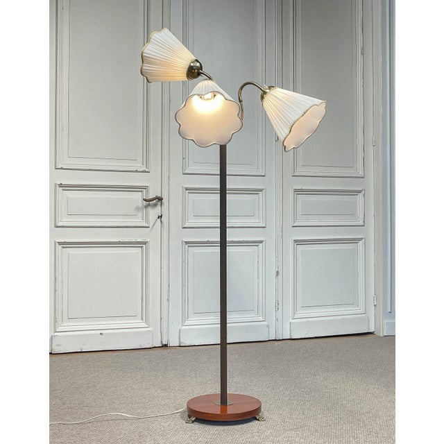 Swedish Model 508/3 3-Shade Floor Lamp from VMI, 1950s For Sale - Image 12 of 12