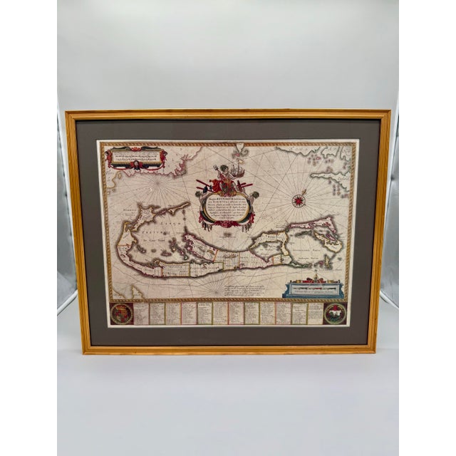 17th Century Willem Janszoon Blaeu (Dutch, 1571–1638) “Mappa Aestivarum Insularum Alias Bermudas,” C. 1635–1650 Hand-Colored Copperplate Engraving For Sale - Image 12 of 12