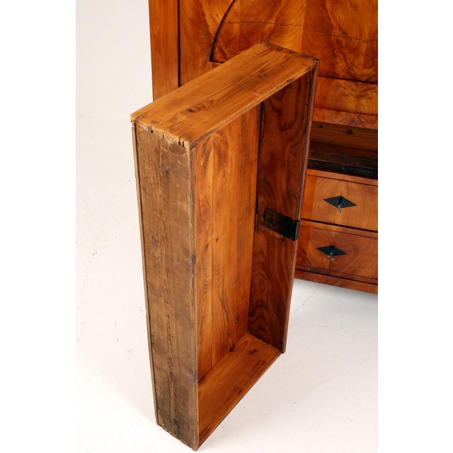 Biedermeier Secretaire Desk in Cherrywood, 1840 For Sale - Image 12 of 18