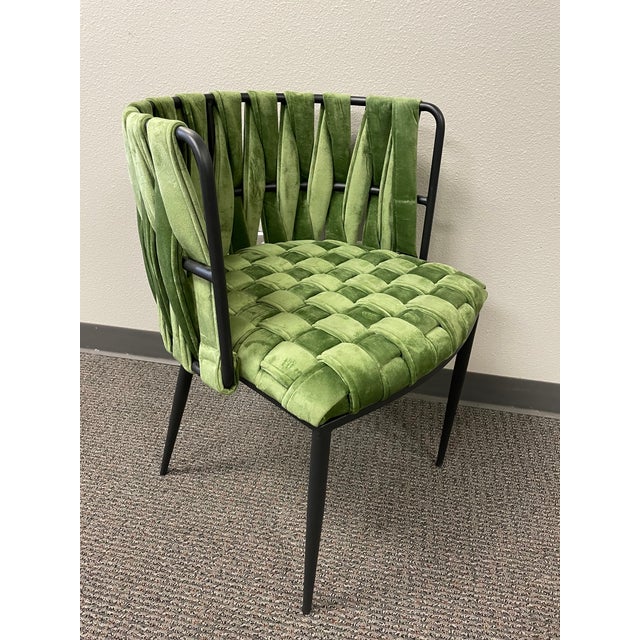 Marble Top Dining Table and Chairs in Black, Green and Gold - Set of 7 For Sale - Image 4 of 10