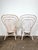 Tan Vintage Rattan Fan Back Chairs- A Pair For Sale - Image 8 of 12