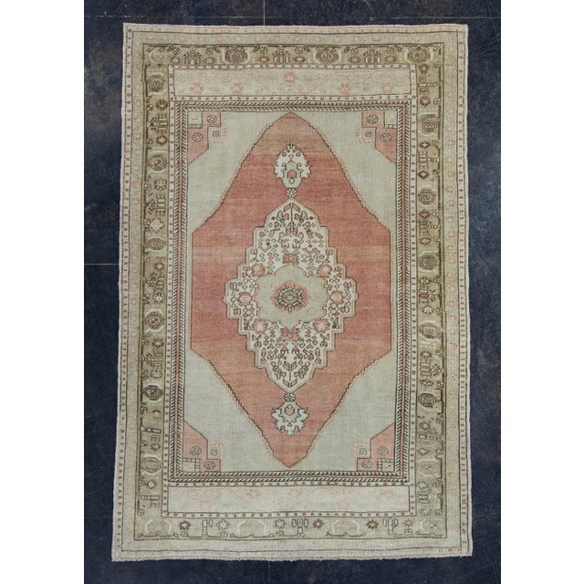Pink Turkish Oushak Rug 2'4" x 3'7" #17504 For Sale - Image 8 of 8