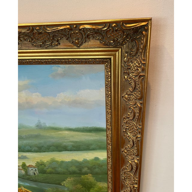 Tuscan Countryside Impressionist Oil Painting, Framed For Sale - Image 18 of 18