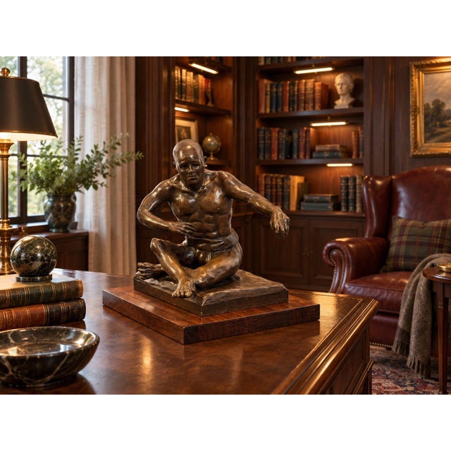A compelling signed figurative bronze titled Sumo Wrestler by Western Pennsylvania artist Janice Barone (1940-2026), circa...