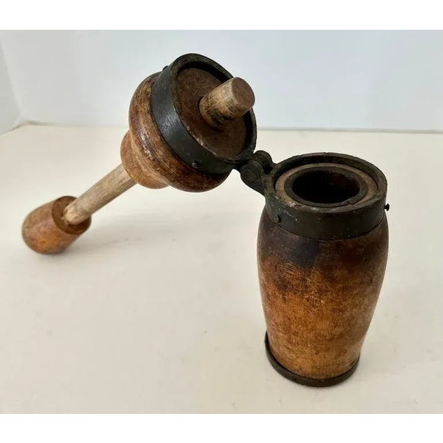 Patinated Wooden Kitchen Wine Tool and Decorative Piece For Sale - Image 10 of 11