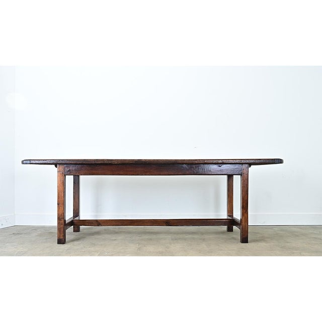 Wood French 19th Century Solid Oak Farm Table For Sale - Image 7 of 16