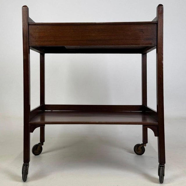 Brown Antique Georgian Mahogany Tea Trolley, 1800s For Sale - Image 8 of 13