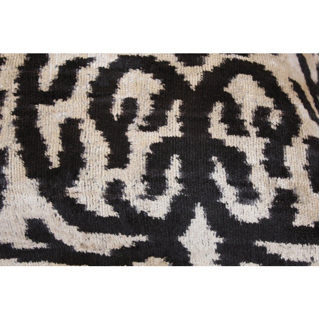 Contemporary Velvet Ikat Bohemian Throw Pillow For Sale In Washington DC - Image 6 of 12
