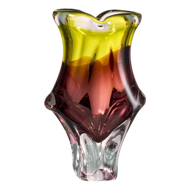 Vintage German Glass Vase by Joska Kristal, 1970s For Sale