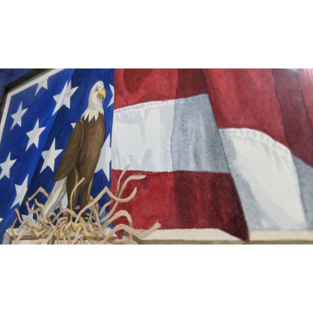 1990s 1999 Watercolor Painting "Vote" by Anne Kinder For Sale - Image 5 of 8