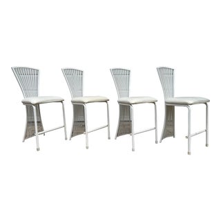Modern Light Cream Barstools - Set of 4 For Sale