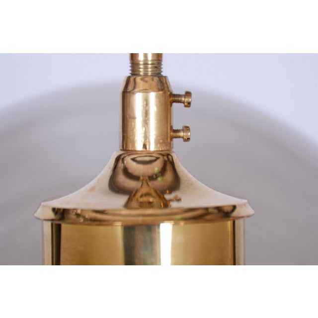 Gold Mid-Century Chandelier in Brass and Glass by Kamenický Šenov, Czech, 1960s For Sale - Image 8 of 12