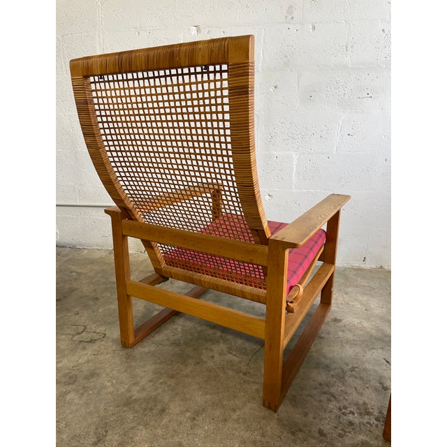 Pink Borge Mogensen Bm-2254 Danish Modern Lounge Chair & Ottoman For Sale - Image 8 of 16