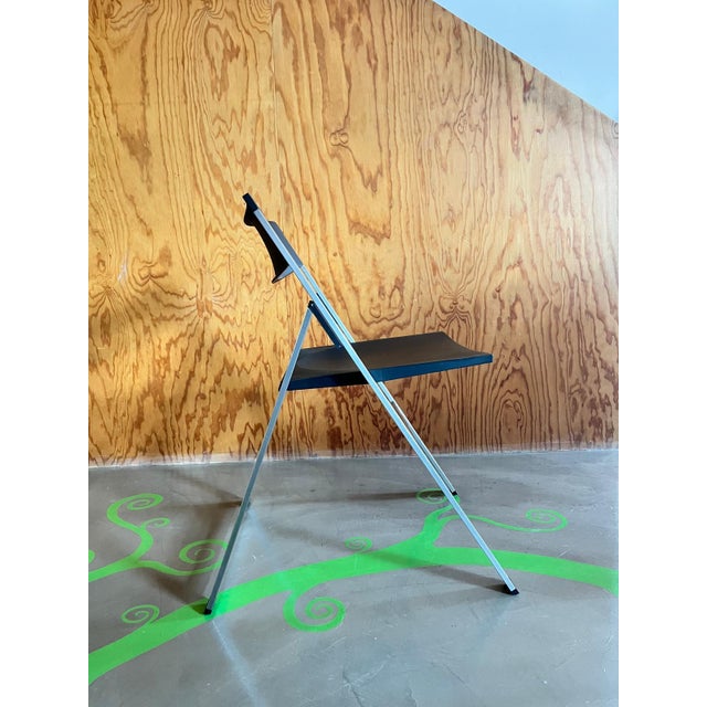 Black P08 Folding Chair by Justus Kolberg for Tecno, 1991 For Sale - Image 8 of 17