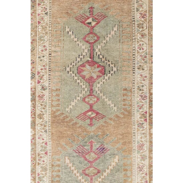 1940s 1940s Vintage Turkish Oushak Runner 2'9 X 16'8 For Sale - Image 5 of 7