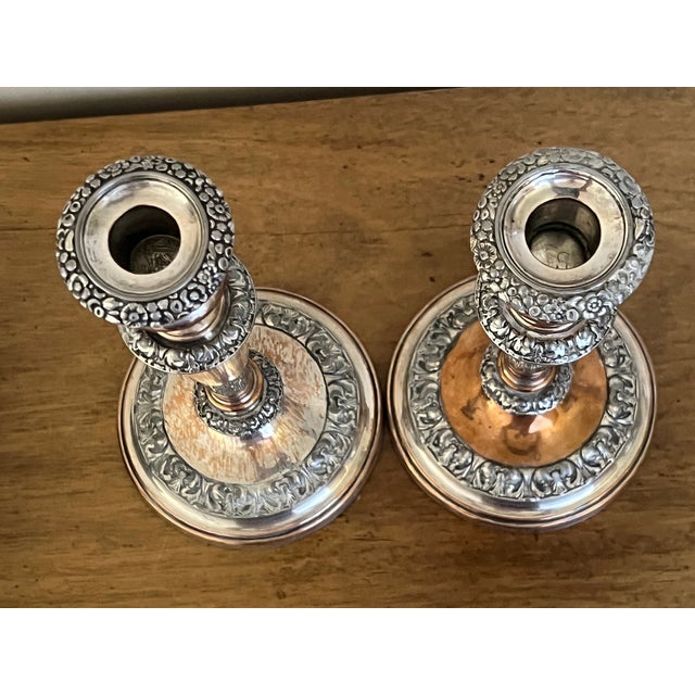 George IV Silverplate & Copper Candlesticks, C. 1814 For Sale - Image 4 of 7