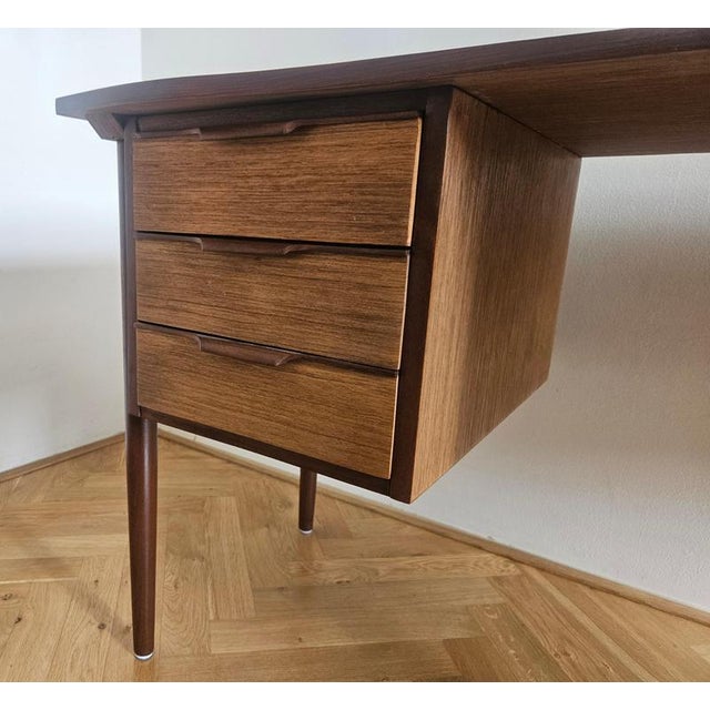 Mid-Century Modern Mid-Century Teak Desk Table, Denmark, 1960s For Sale - Image 3 of 16