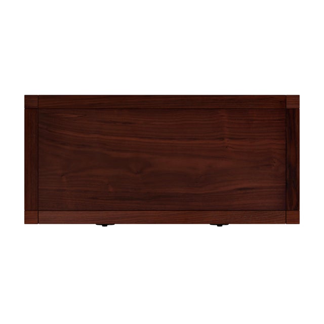 Wood Lark 30 in W Rectangular Wood 1Drawer Nightstand with Lower Open Shelf, Walnut For Sale - Image 7 of 8