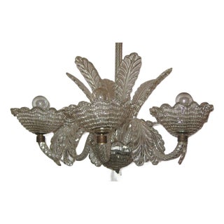 Vintage Murano Glass Chandelier, 1930s For Sale