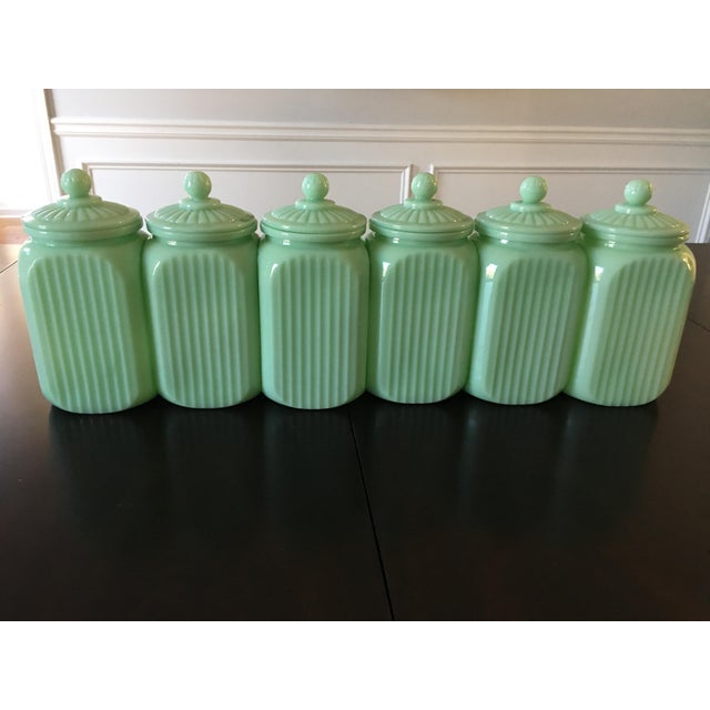Vintage Collection of Jadeite Canisters Set of 8 Chairish