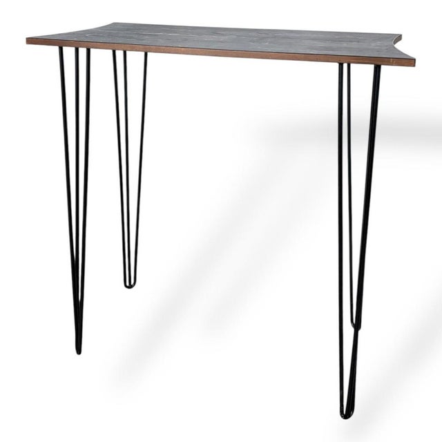 Vintage Formica Marbled Console Table For Sale - Image 5 of 9