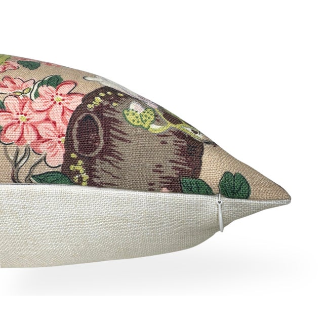 2020s Rockbird Linen Pillow Cover in Natural, 20x20 Pillow For Sale - Image 5 of 5