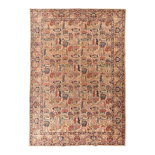 Antique Persian Tabriz Rug 7’8" X 10’9" For Sale