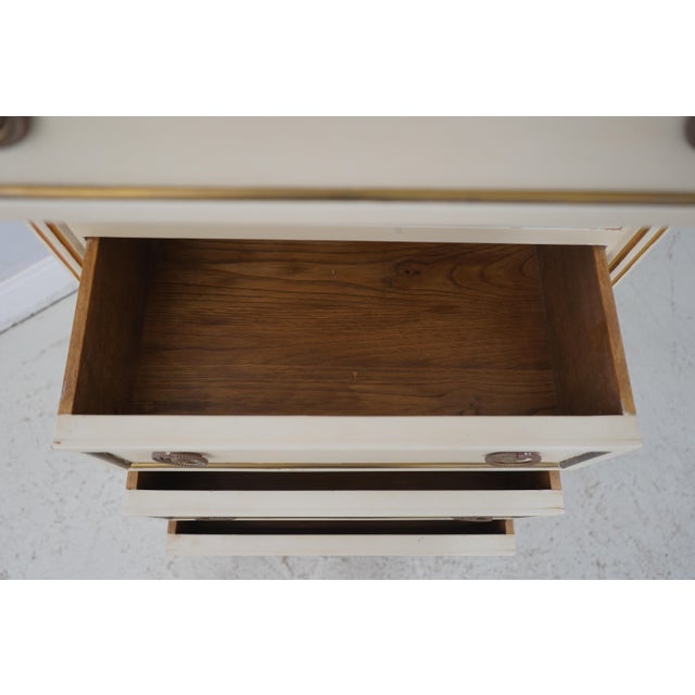 French Louis XVI Style Marble Top Painted Finish Semainier Lingerie Chest For Sale - Image 4 of 12