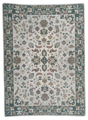 Mid-Century Portuguese Needlepoint Rug, 1940s