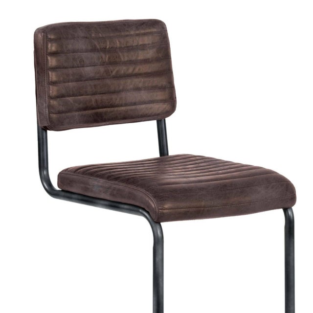 Traditional Regina Andrew Dylan Leather Bar Stool, Distressed Whiskey - Set of 2 For Sale - Image 3 of 7