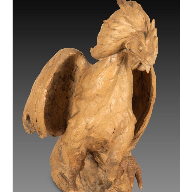 Ceramic Antique Italian Terracotta Cockerels, 1850, Set of 2 For Sale - Image 7 of 8