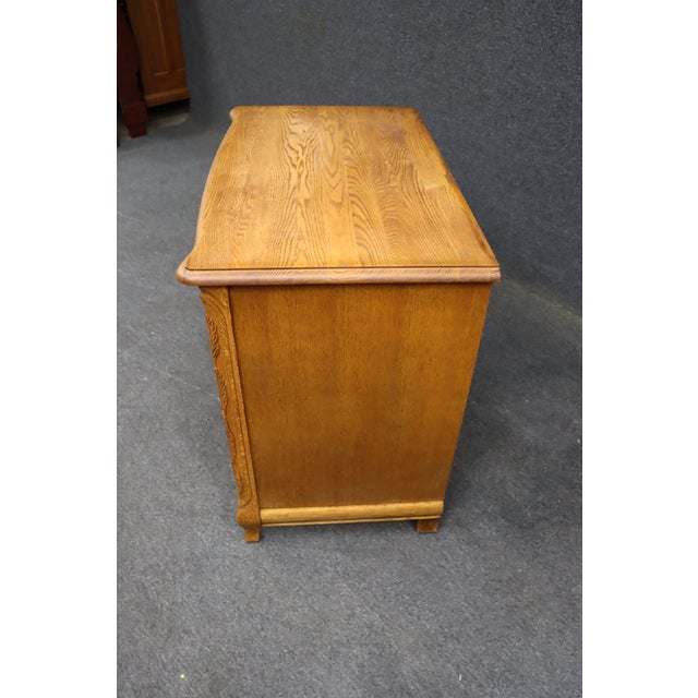 Oakwood Interiors Solid Oak Carved French Country 4-Drawer Dresser With Cedar-Lined Oak Drawers For Sale - Image 9 of 14