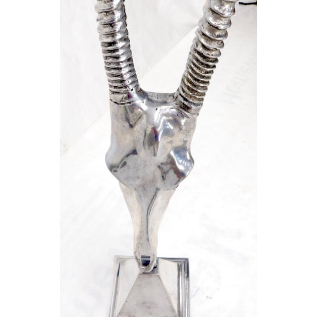 Vintage Arthur Court Tall Sculpture of a Gazelle in Polished Aluminum For Sale - Image 14 of 14