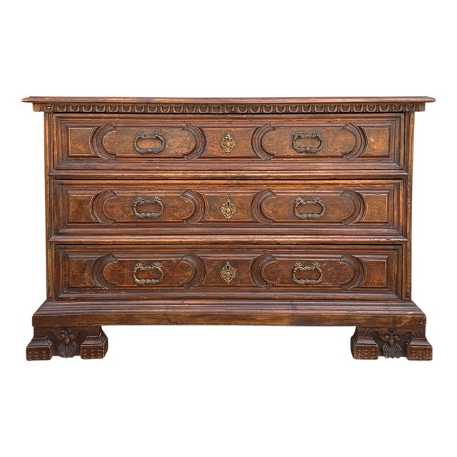 Antique Canterano Commode in Walnut, 1600s For Sale