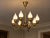 Fog & Mørup, Danish Mid-Century Modern, Tulip Chandelier or Pendant Light, Opal Glass, Brass, Denmark, 1950s A tulip...