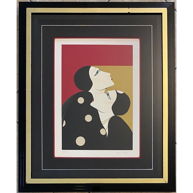 Roberto Tortoli French Art Deco Style Color Lithograph For Sale - Image 11 of 11