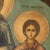 Pair, original painted Russian icons on wood. Portrayal of Saint George, Saint Simon and Saint Aviva Age related crackles,...