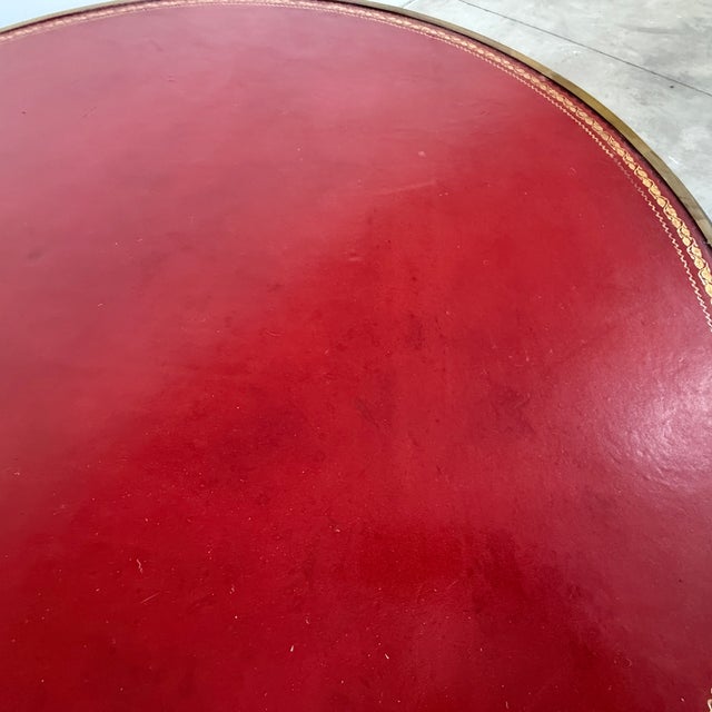 Wood 19c Mahogany Leather Top Drum Table For Sale - Image 7 of 12