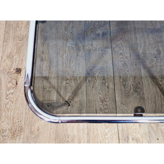 Mid-Century Modern Coffee Table in Chrome and Smoked Glass, Italy, 1970s For Sale - Image 10 of 18