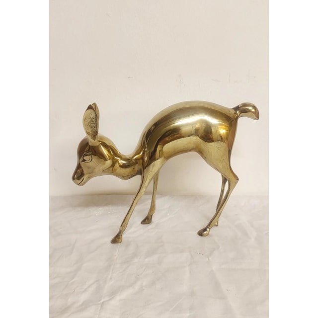 Bambi or Brass Fawn Sculpture, France, 1970s For Sale - Image 9 of 9