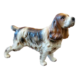 1930s Porcelain Dog Sculpture Lifelike