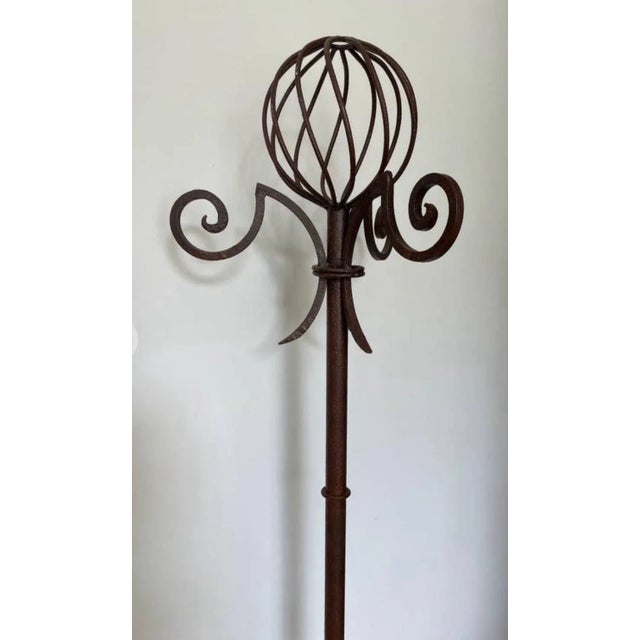 Late 20th Century Vintage Wrought Iron Coat Rack For Sale - Image 4 of 6