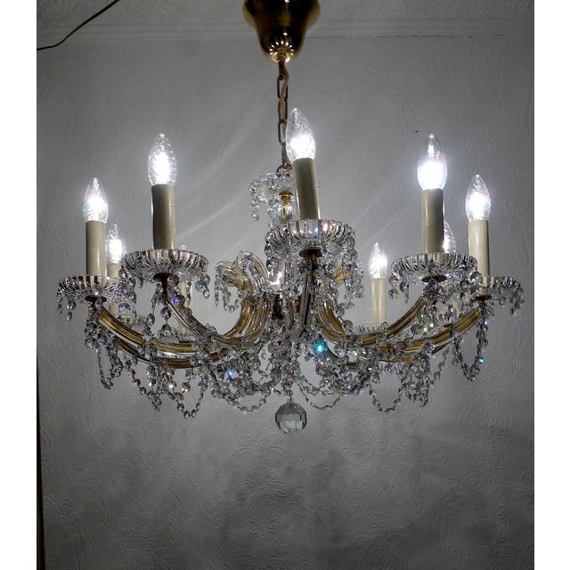 Maria Theresia Style Lead Crystal Chandelier, 1970s For Sale - Image 17 of 18